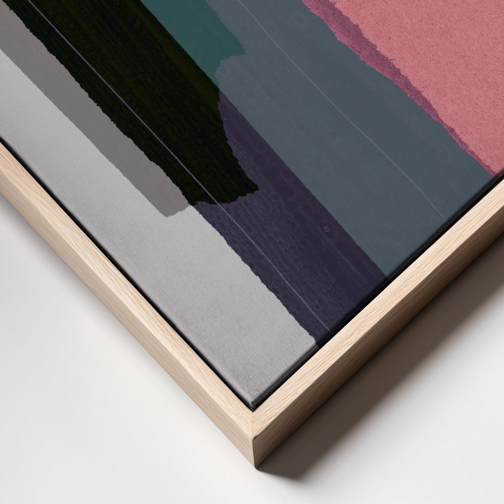 Canvas print - Pieces 5C frame close up - natural frame