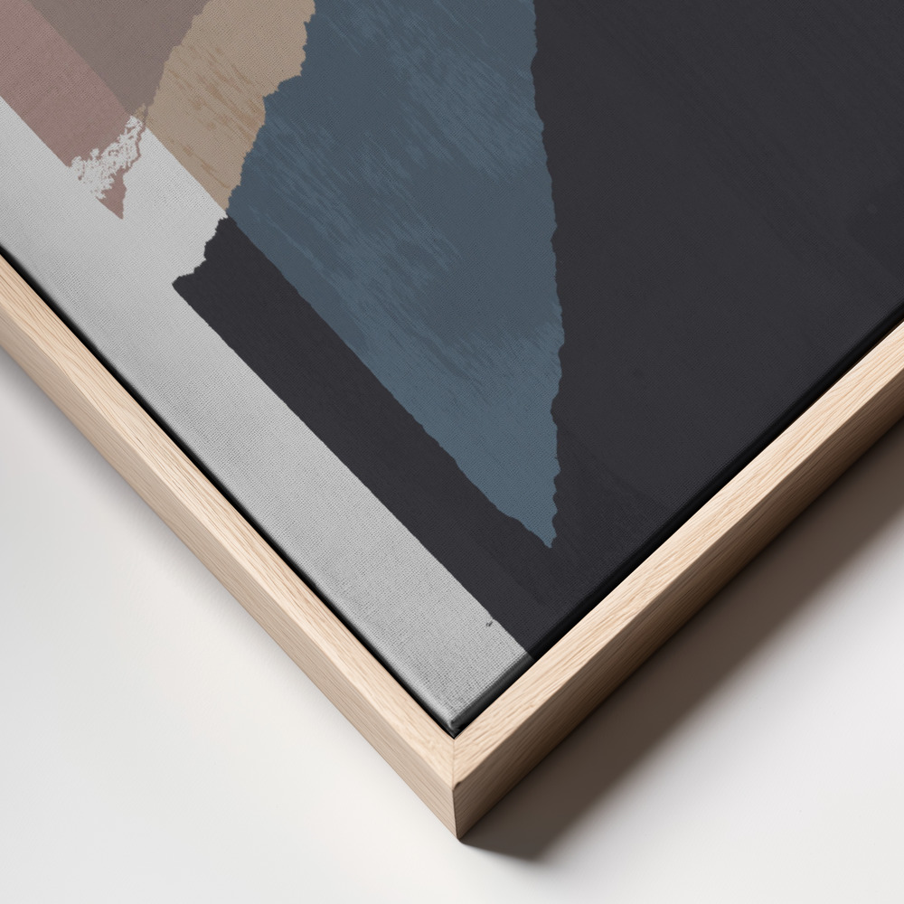 Canvas print - Pieces 13 frame close up - natural frame