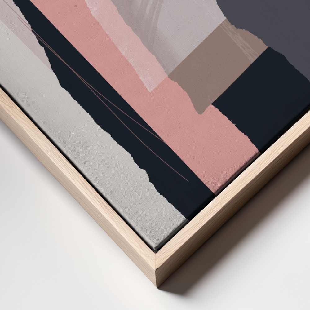 Canvas taulu - Pieces 15 kehys lähikuva - luonnollinen kehys