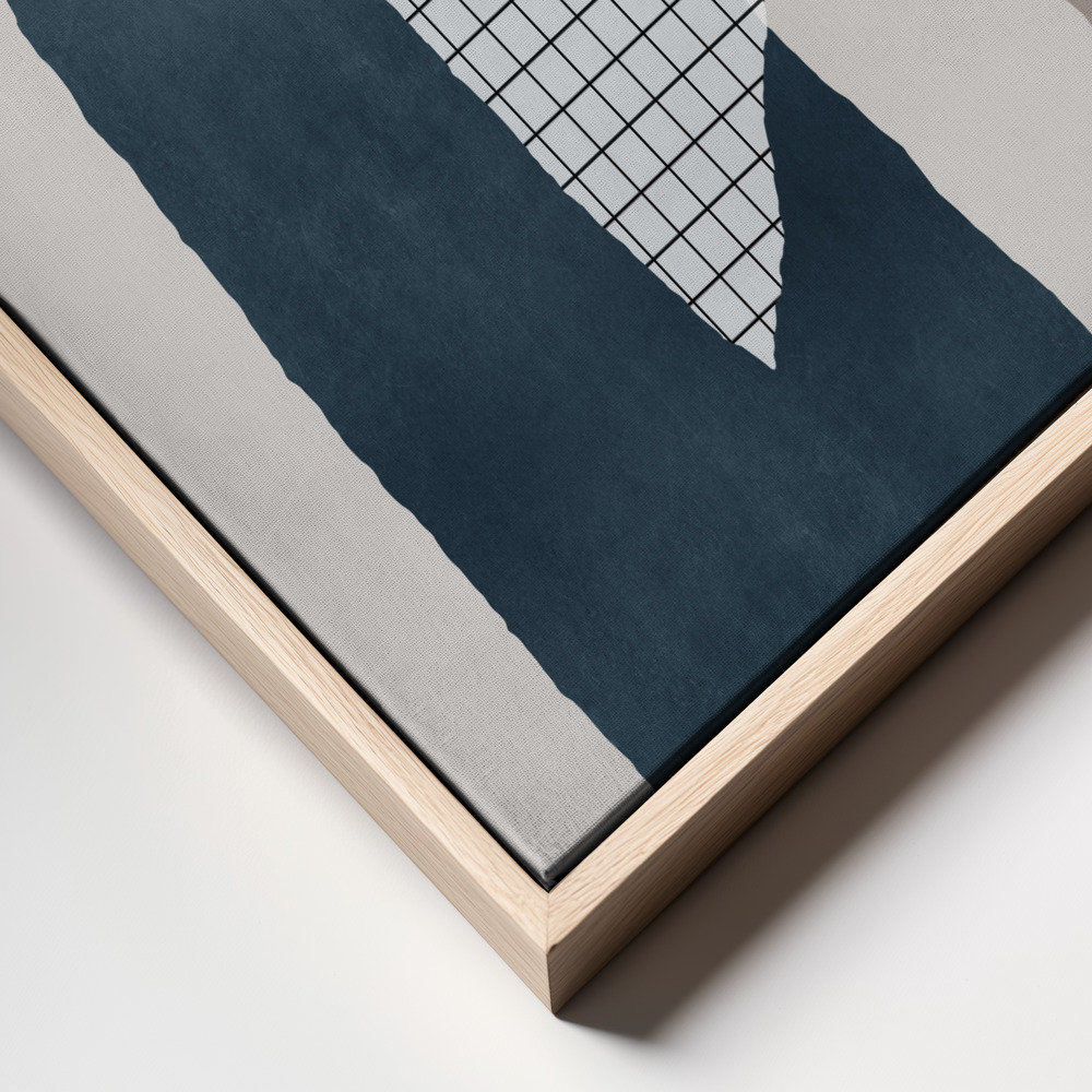 Canvas print - Pieces 18 frame close up - natural frame