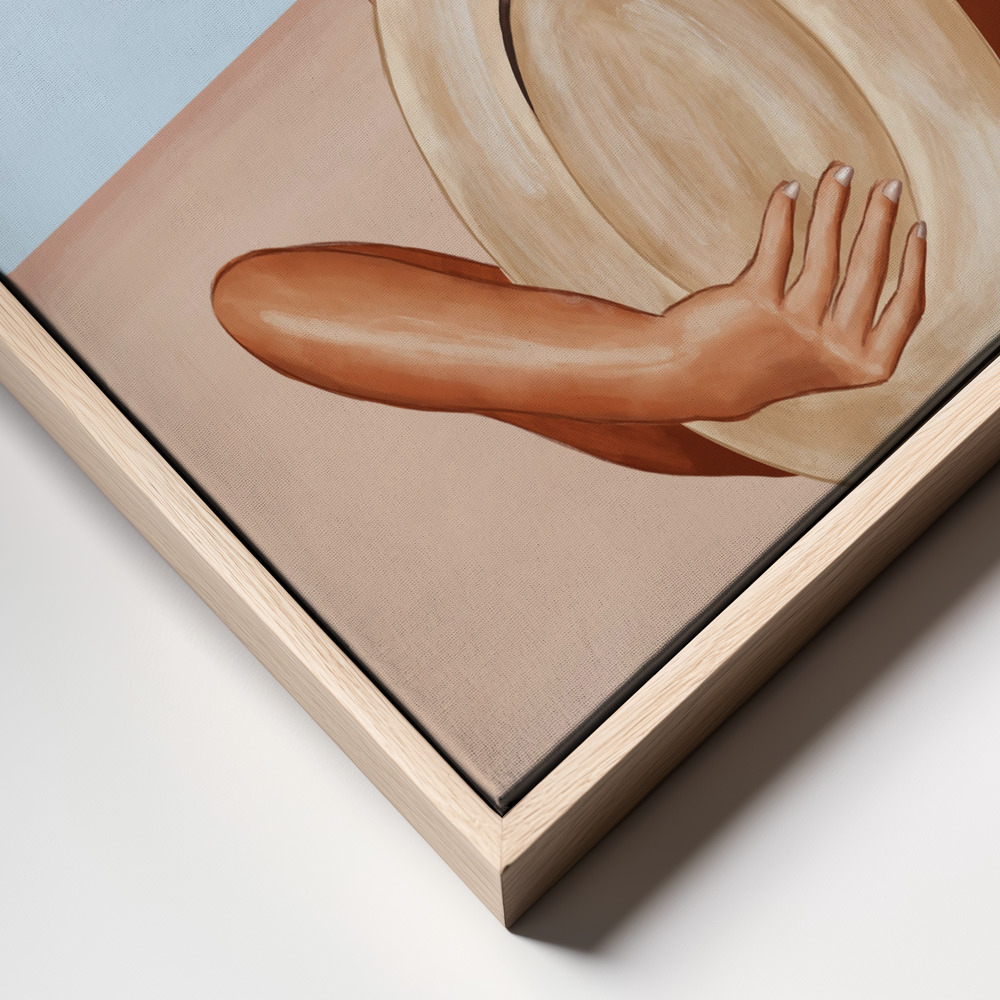 Canvas print - Poolside Girl frame close up