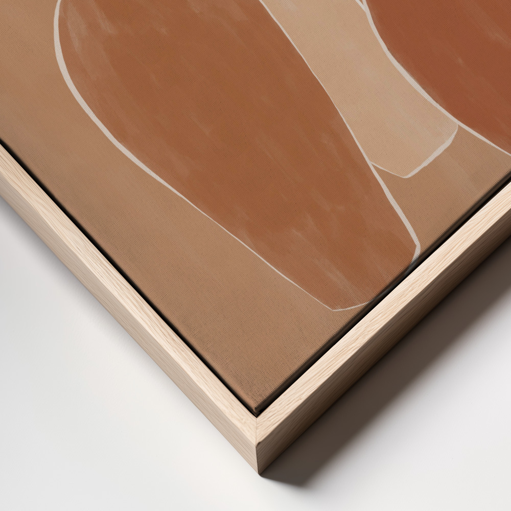 Canvas schilderi - Set of Flower Vases frame close up