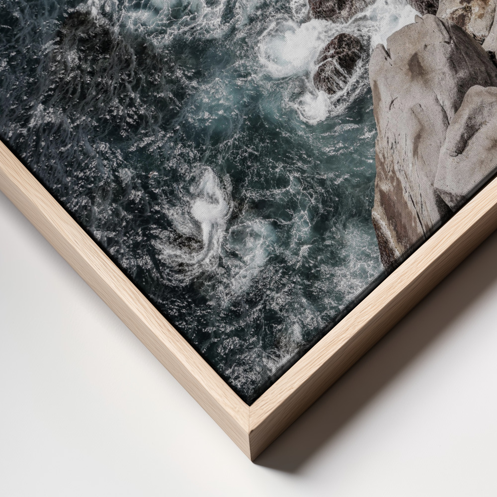 Canvas print - Aqua Shores frame close up