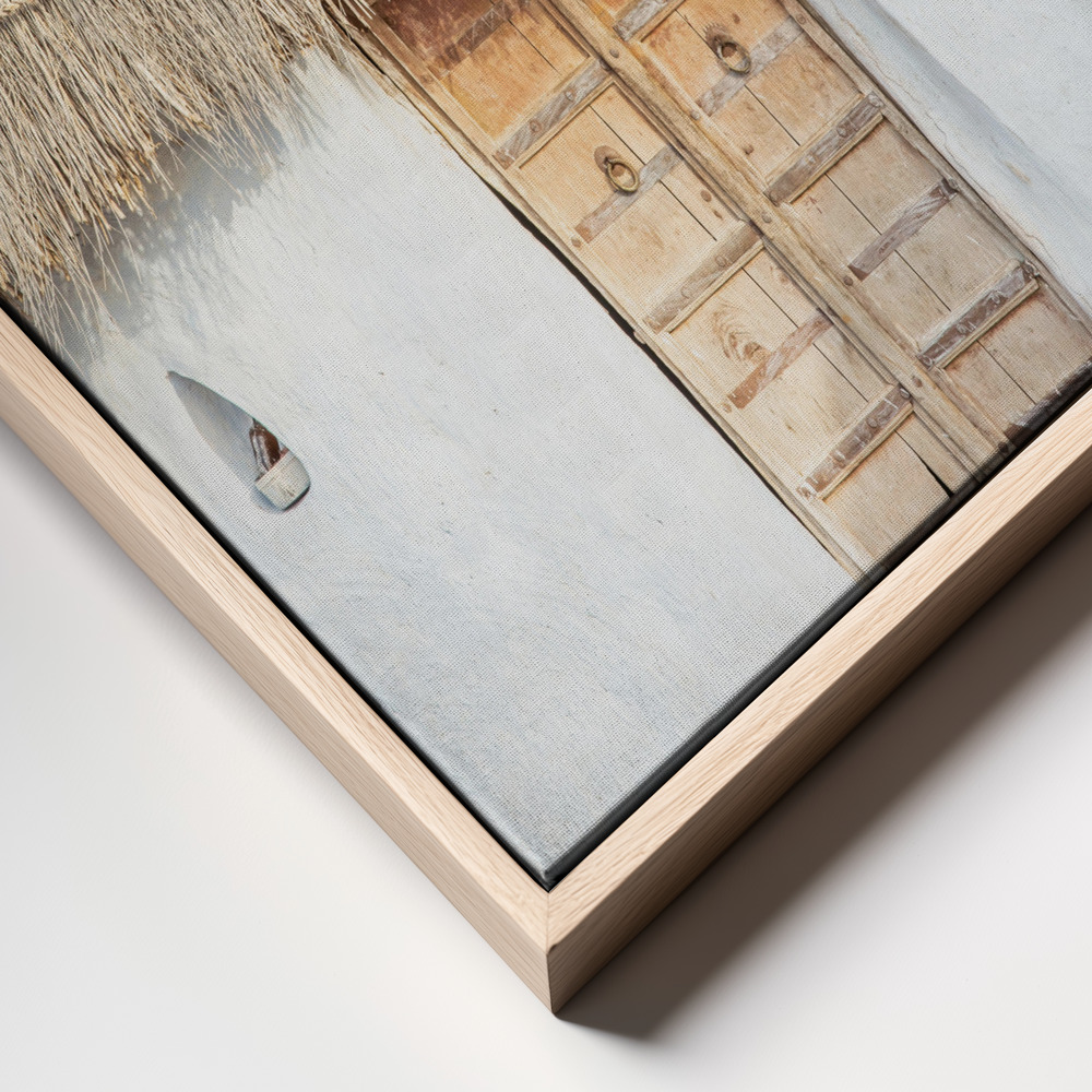 Canvas print - Desert Hut frame close up