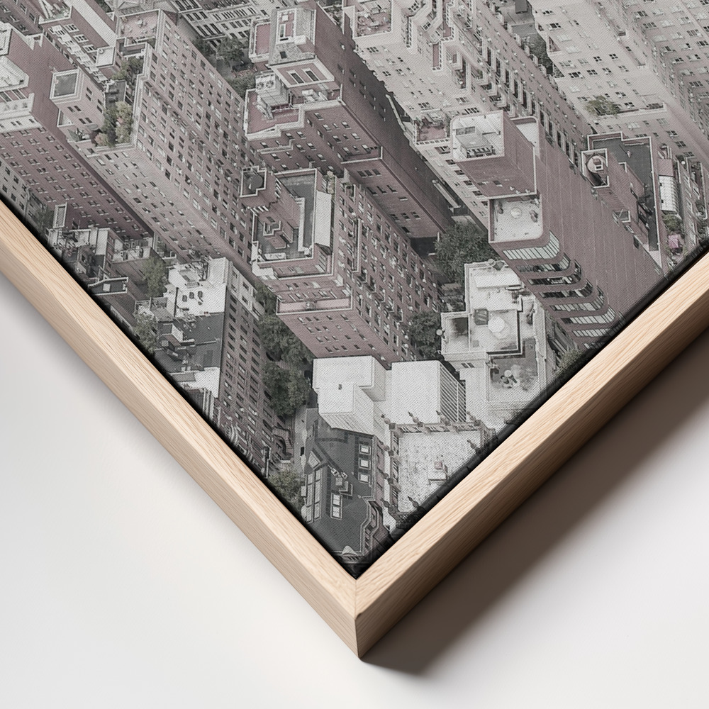 Canvas taulu - Nyc kehys lähikuva - luonnollinen kehys