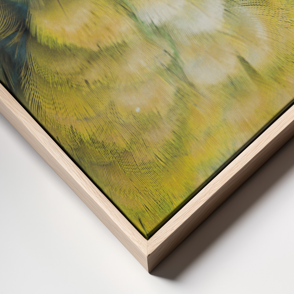 Canvas taulu - Parrot kehys lähikuva - luonnollinen kehys