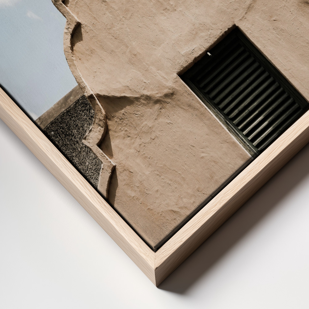 Canvas print - Settlers Home frame close up - natural frame