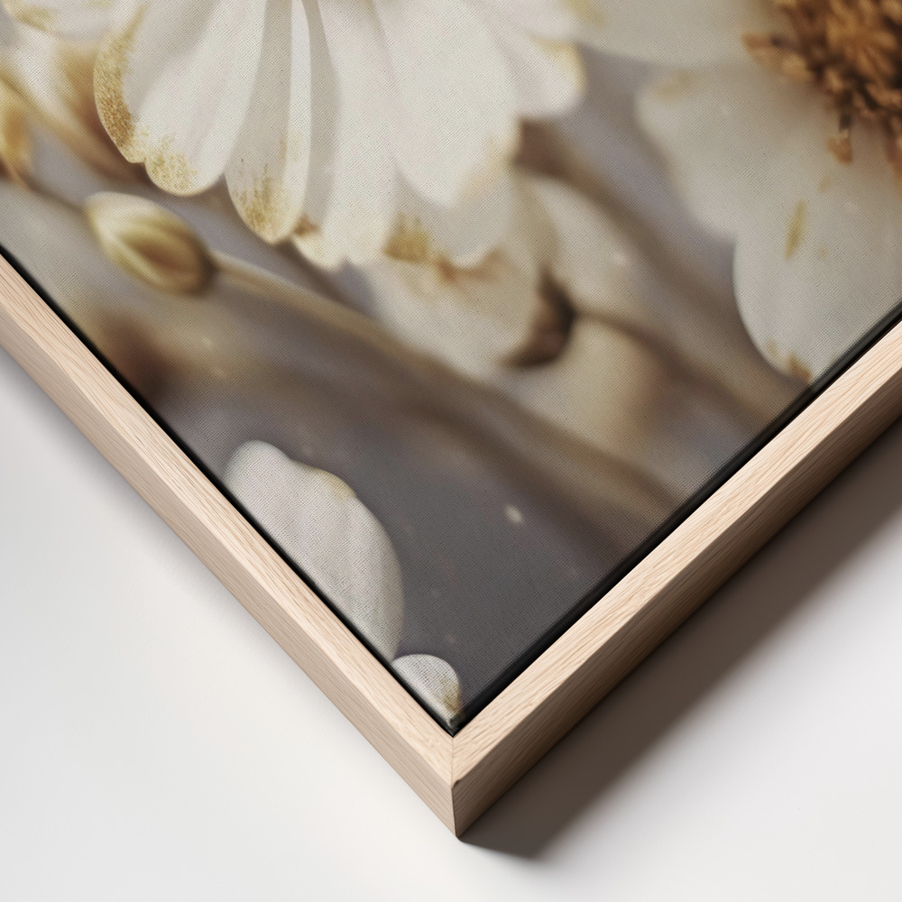 Canvas print - Pastel Flowers No 3 frame close up