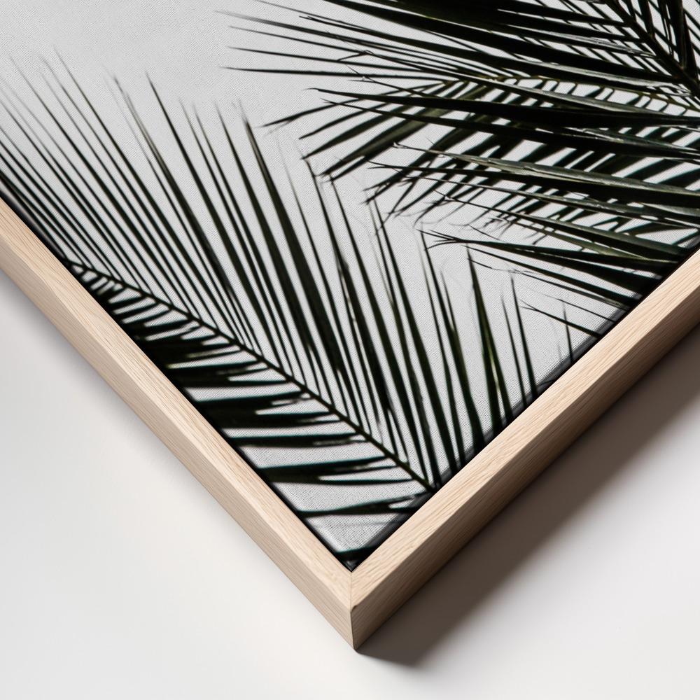 Toile - Palm Leaves 1 cadre en gros plan - cadre naturel