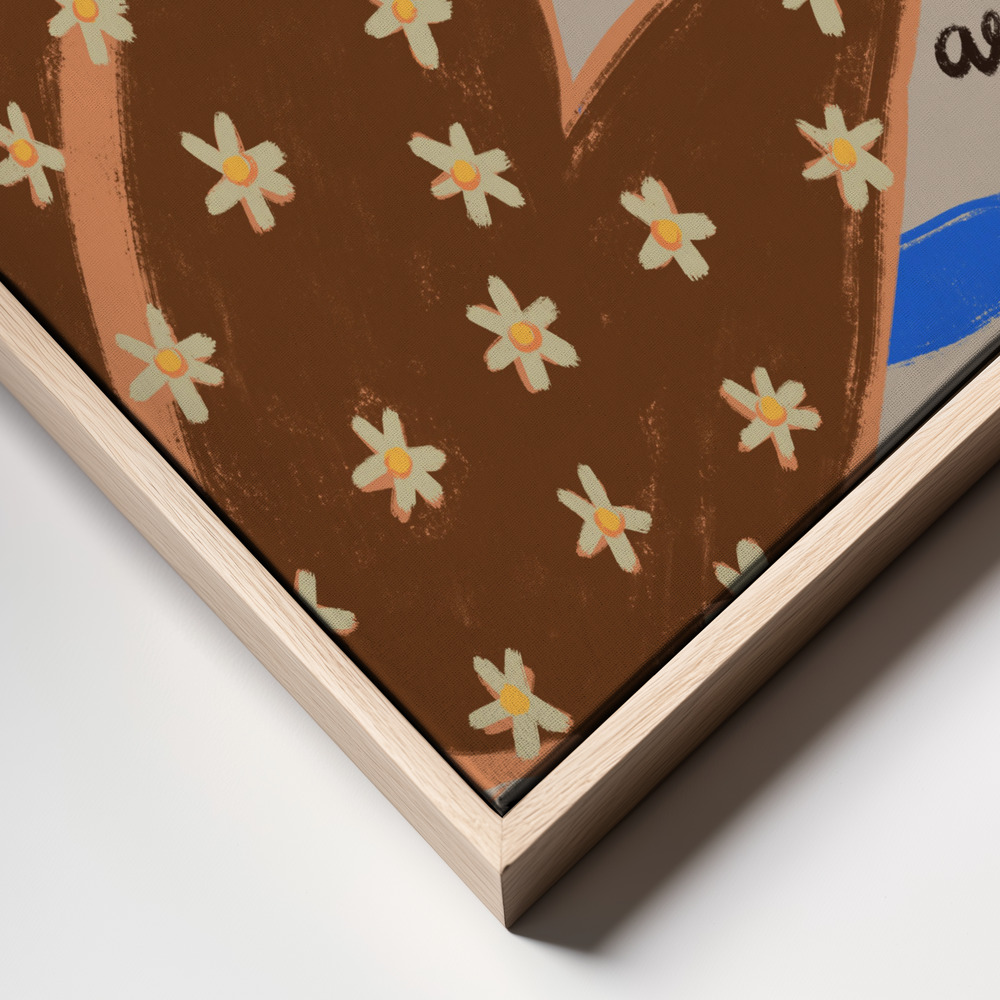Canvas print - Blooming Daisy frame close up