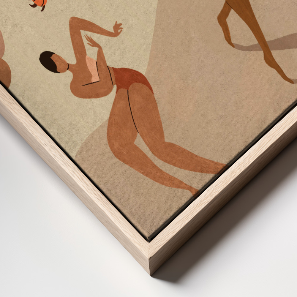 Canvas print - Dancing Tiger frame close up