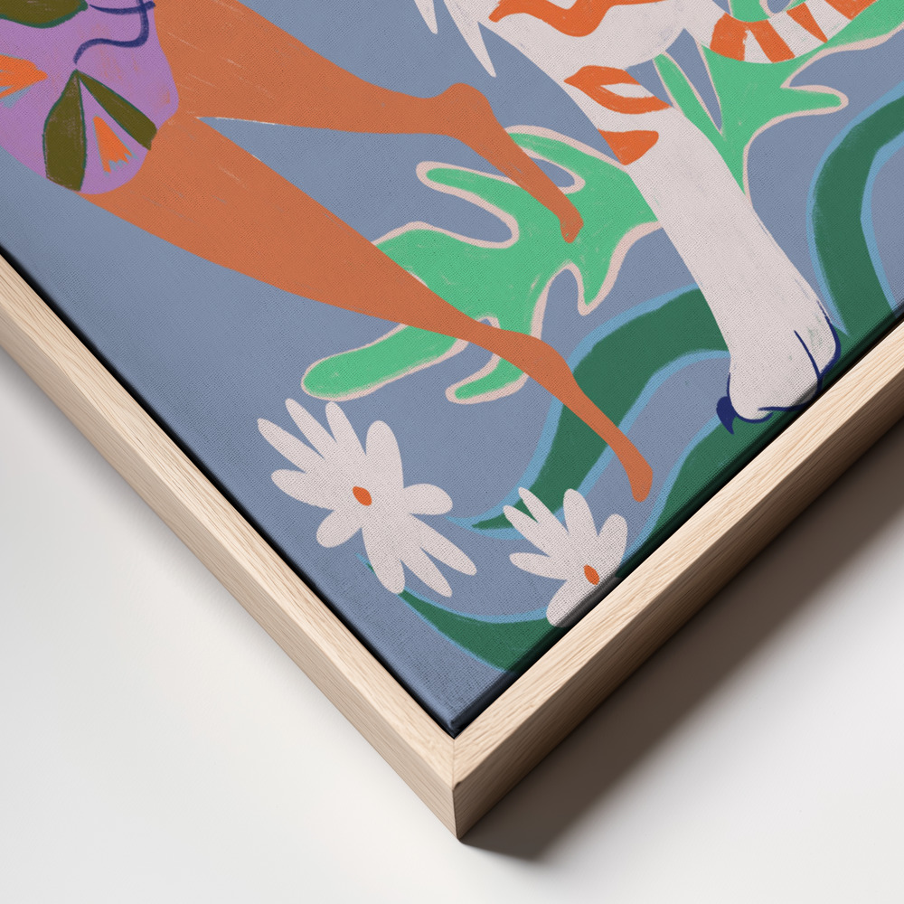 Canvas print - Hello Tiger frame close up