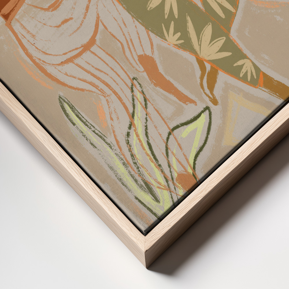 Canvas schilderi - Moonlightdance frame close up - natuurlijk frame