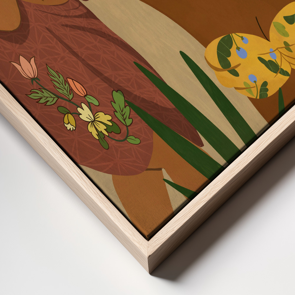 Canvas print - Opps Papaya frame close up
