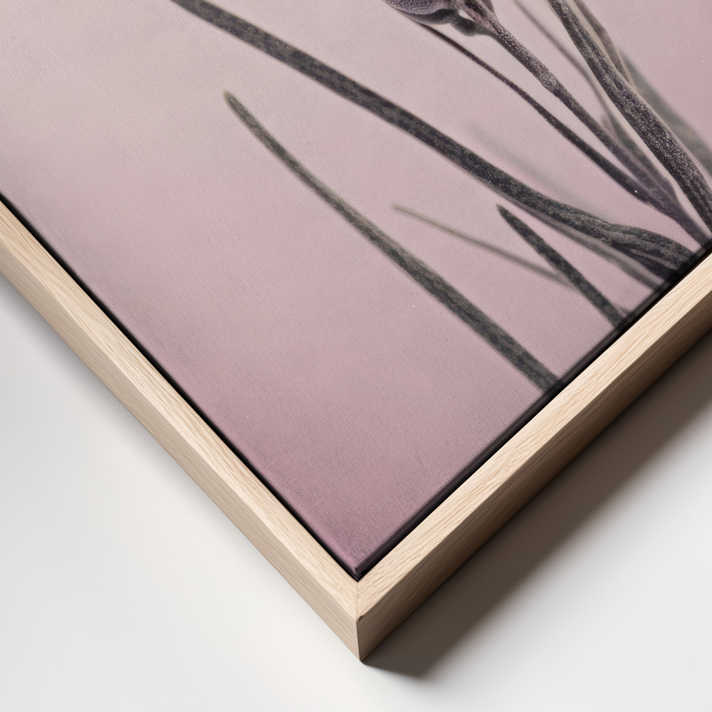 Canvas print - Pastel Lavender frame close up - natural frame