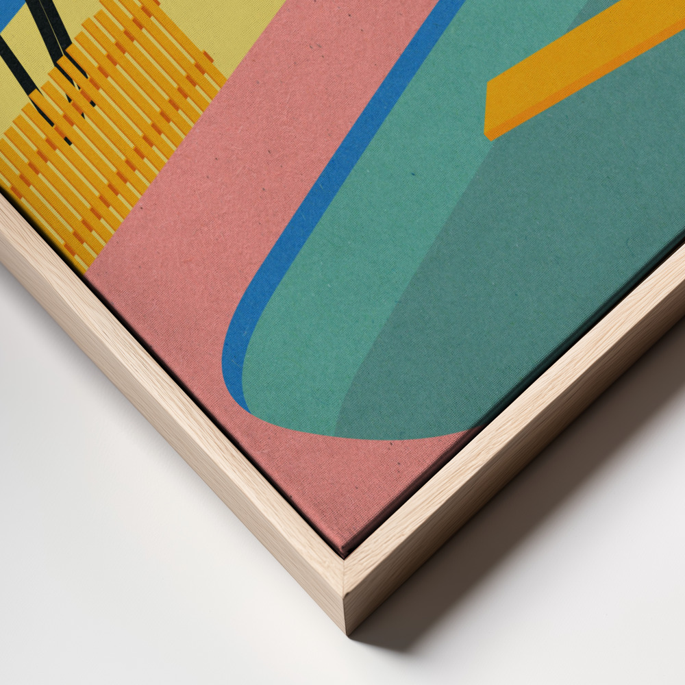 Canvas taulu - Malibu Beach kehys lähikuva - luonnollinen kehys