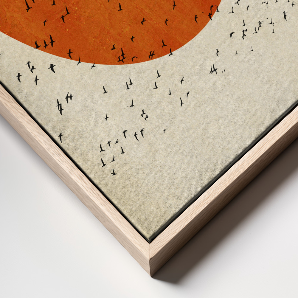 Canvas print - Birds In the Sun frame close up