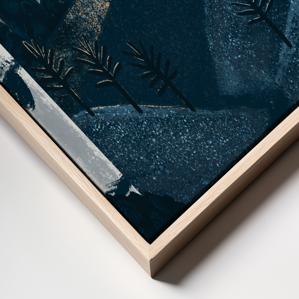 Stampe su tela - Christmas Cabin frame close up