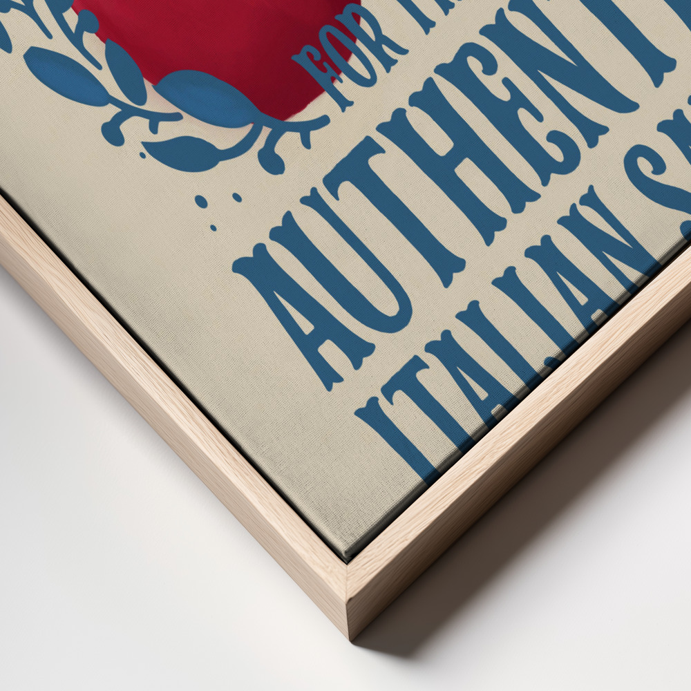 Canvas schilderi - Pomodori Kitchen print frame close up - natuurlijk frame
