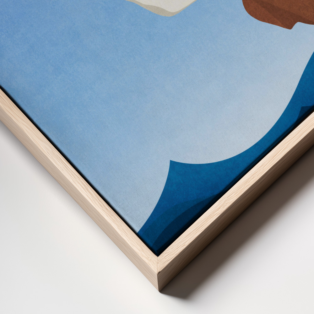 Canvas print - Graceful Dive frame close up - natural frame