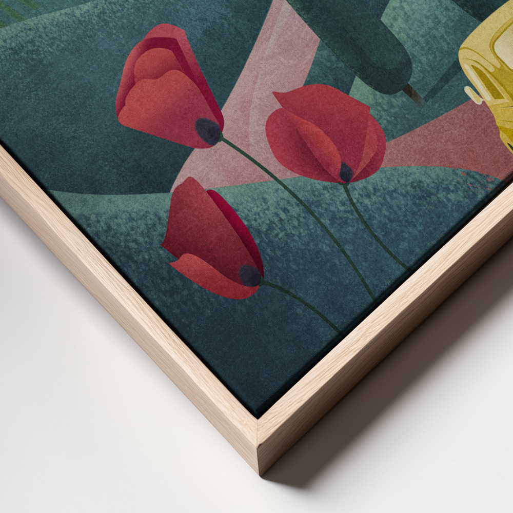 Canvas print - Tuscanytext frame close up