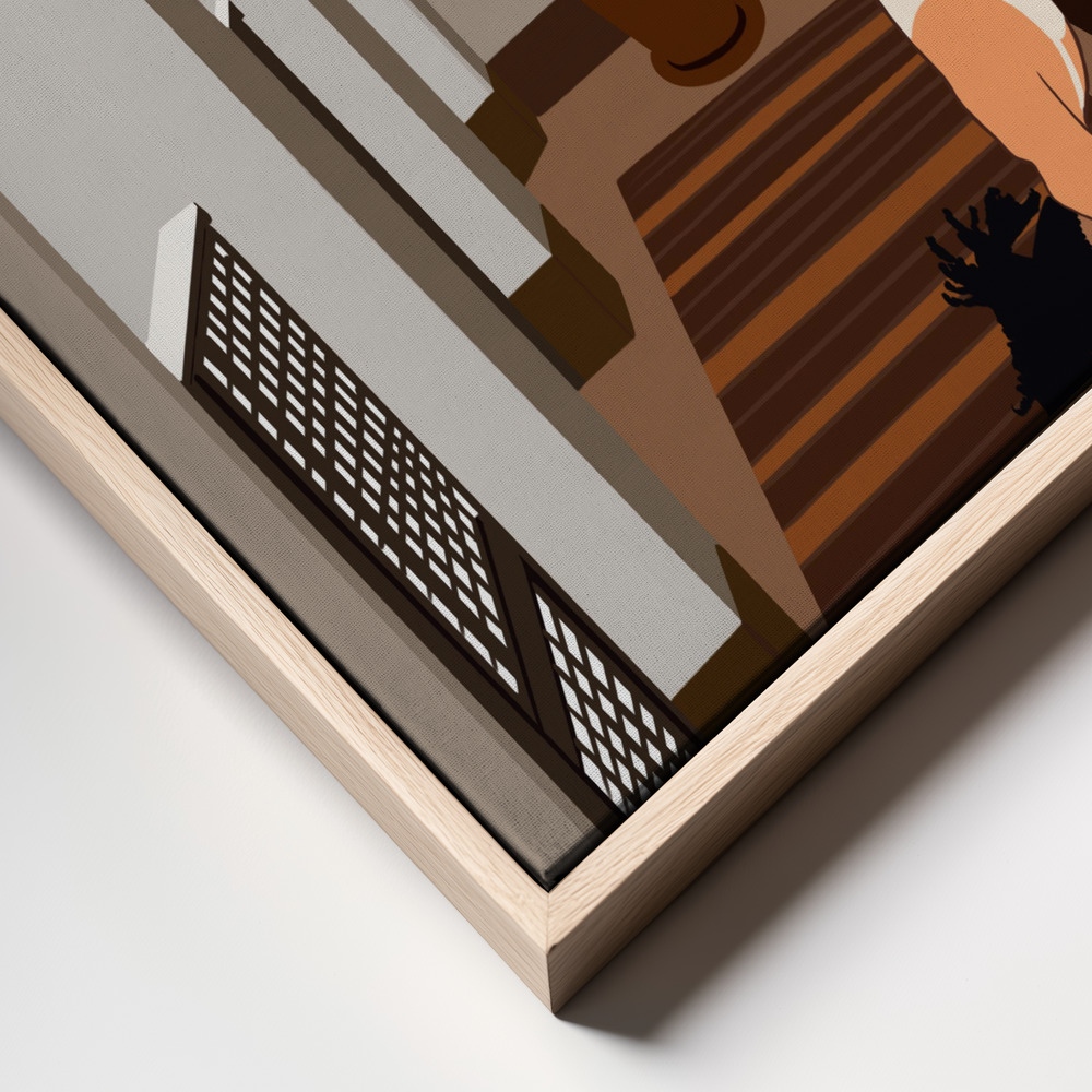 Canvas print - Balance in Motion frame close up - natural frame