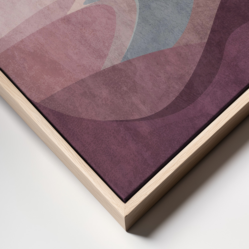 Stampe su tela - Blush Horizon Vista primo piano della cornice - cornice naturale