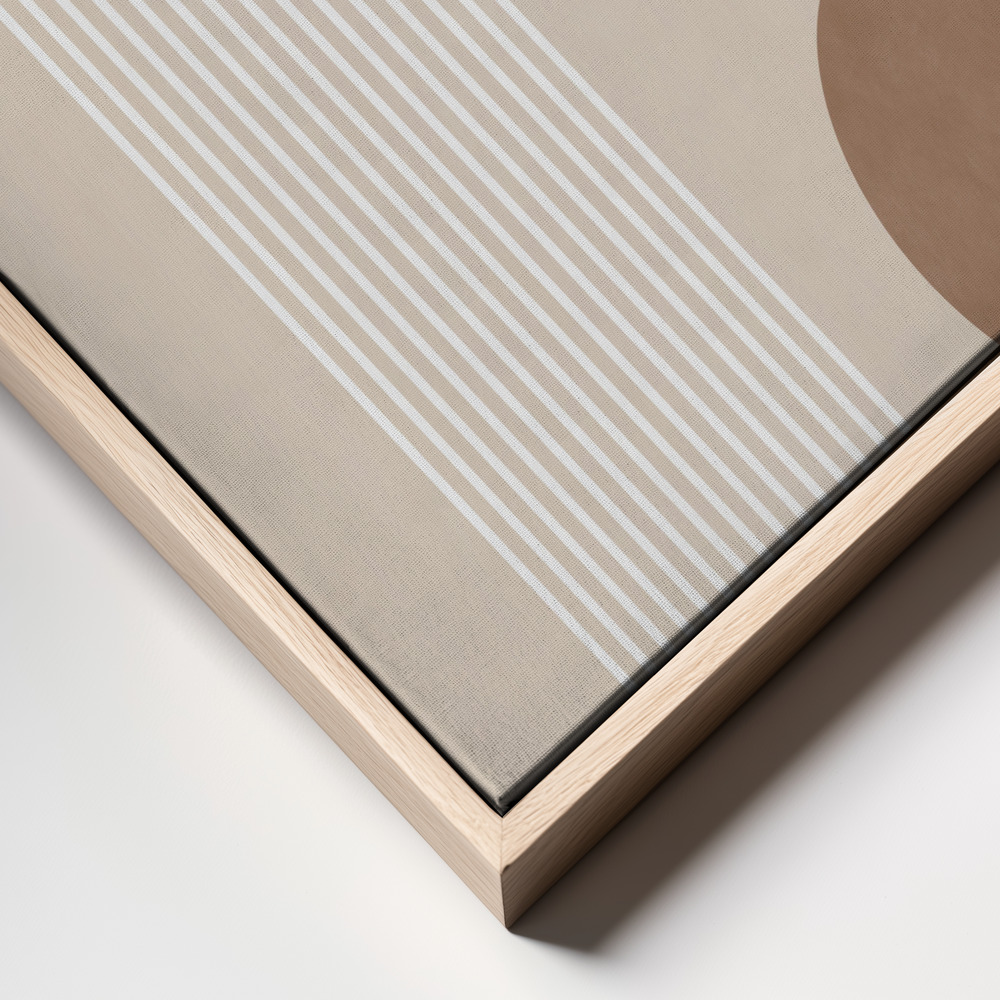 Toile - Beige Arc Affiche - No.1 cadre en gros plan - cadre naturel
