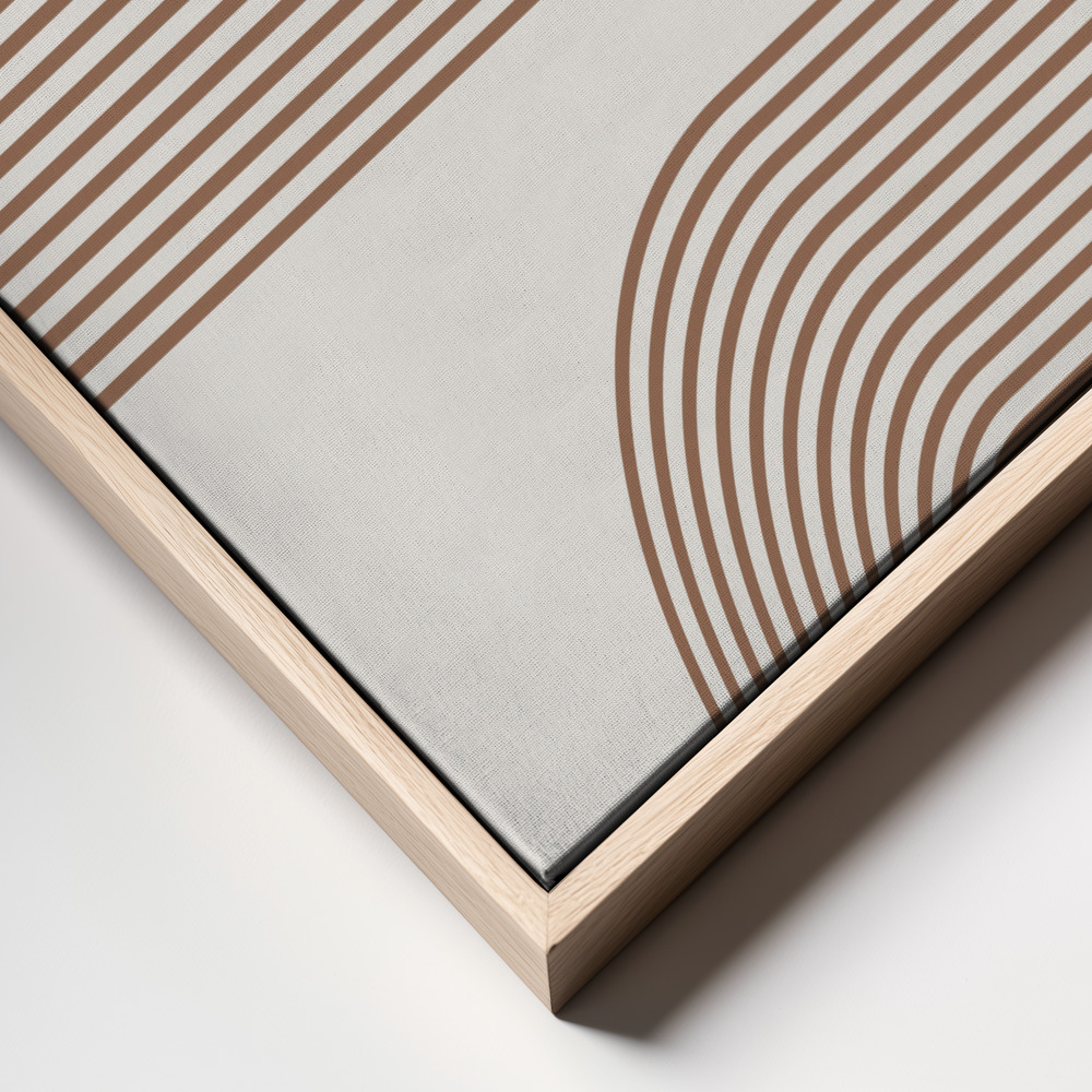 Canvas print - Beige Arc Poster - No.2 frame close up