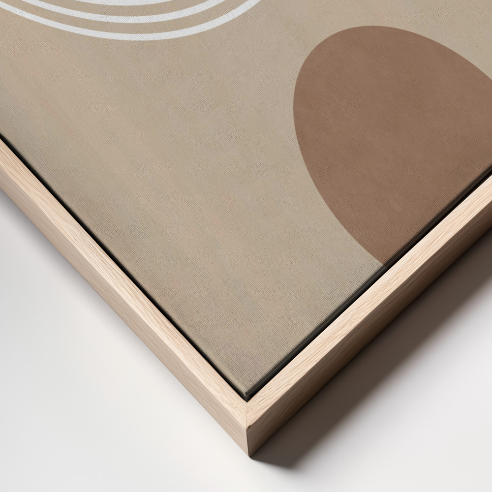 Canvas schilderi - Beige Arc Poster - No.3 frame close up - natuurlijk frame