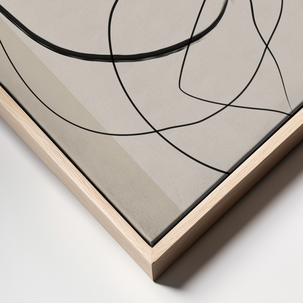 Canvas print - Soft Abstract Lines Art frame close up