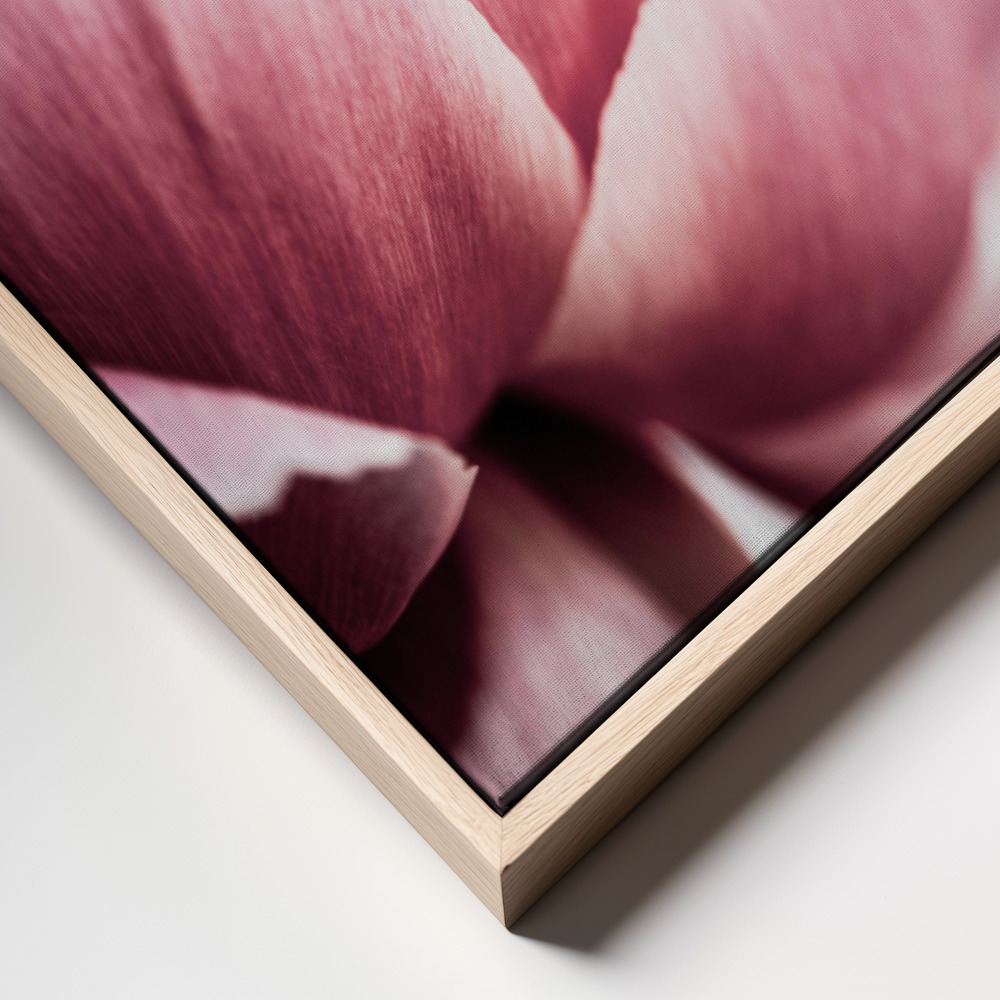 Canvas schilderi - Peony 1 frame close up - natuurlijk frame