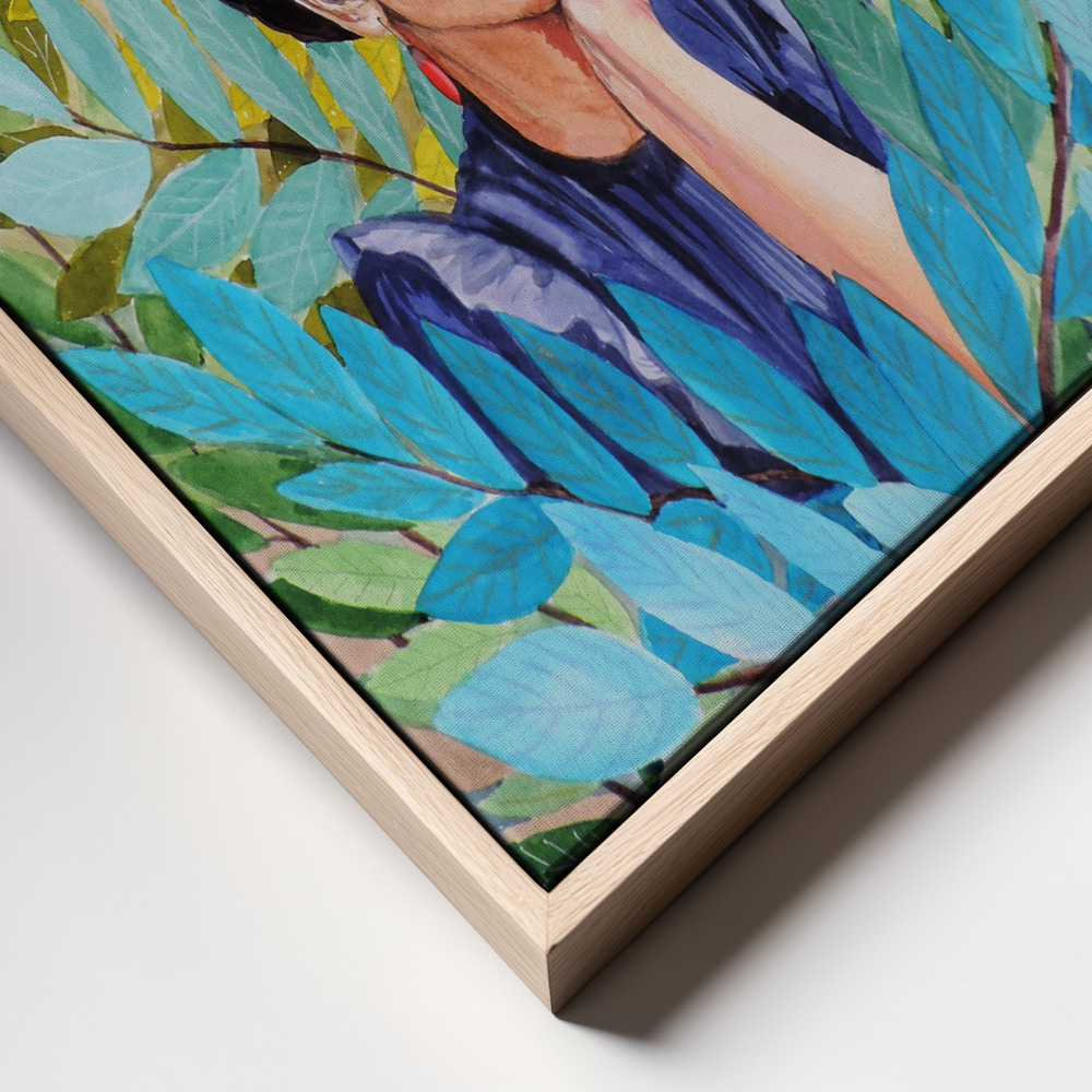 Canvas print - Ce Regard Posé Sur Moi frame close up - natural frame