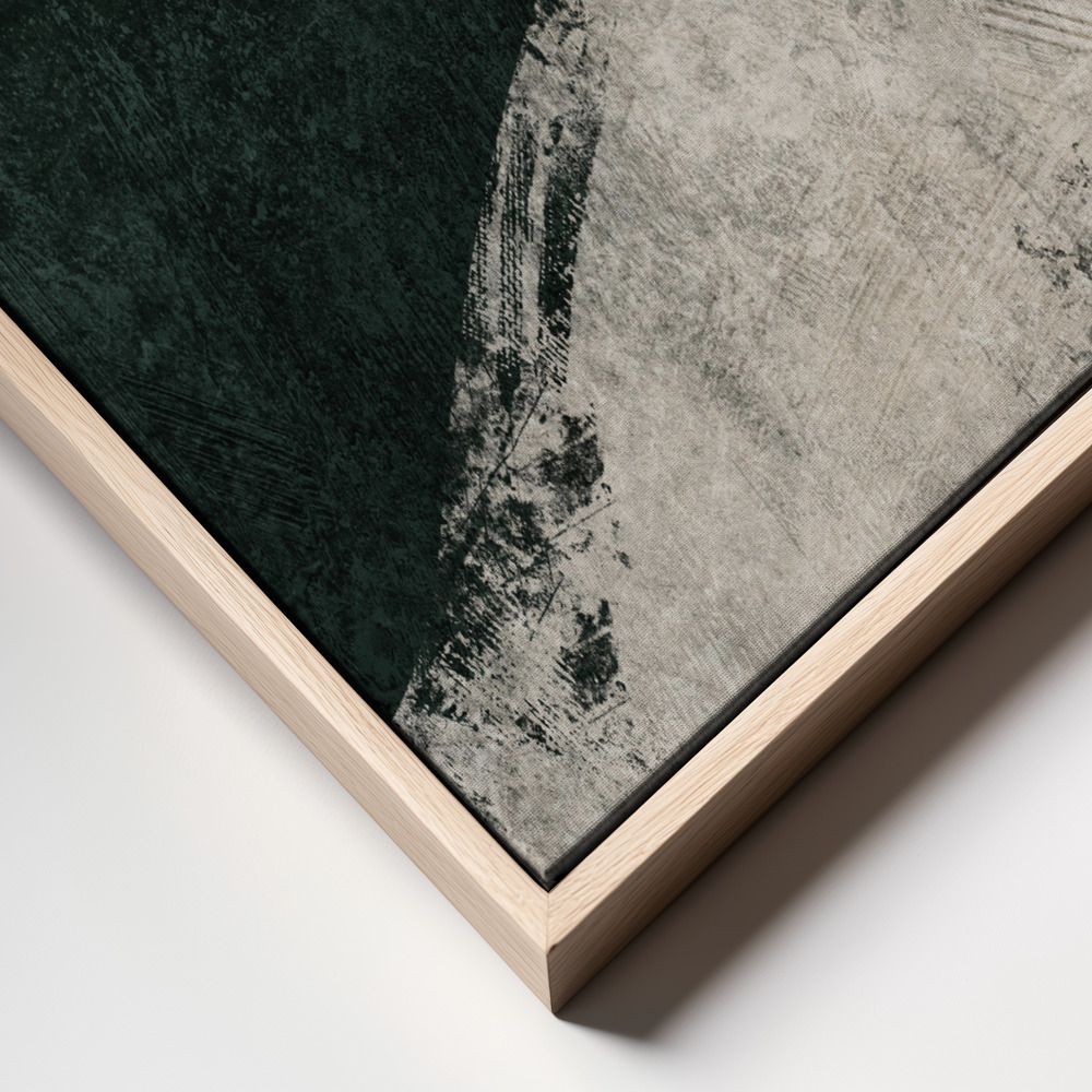 Toile - Midnight Emerald No3 cadre en gros plan - cadre naturel