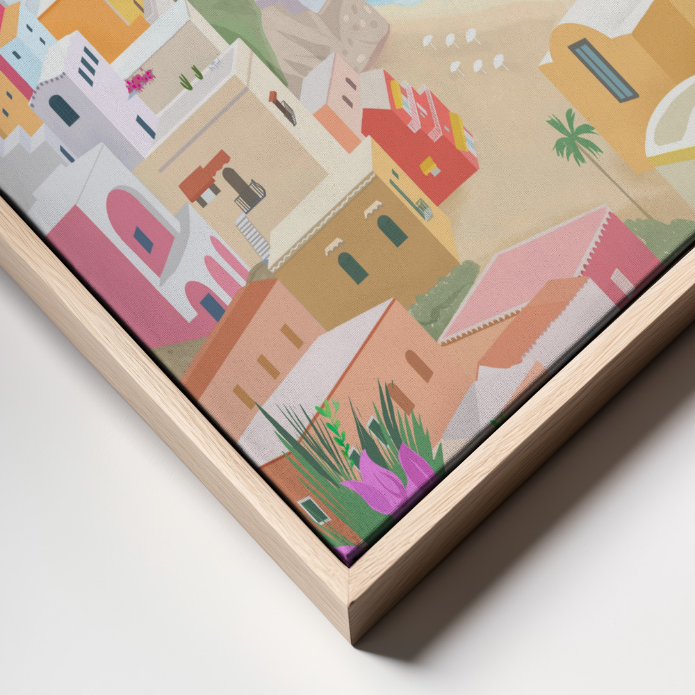 Canvas print - Positano, Italy frame close up