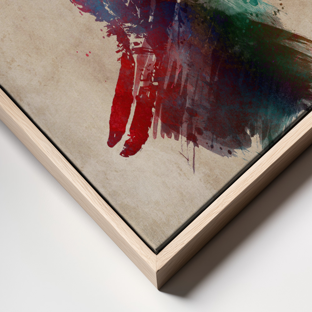 Canvas print - Ski Sport Art 4 frame close up