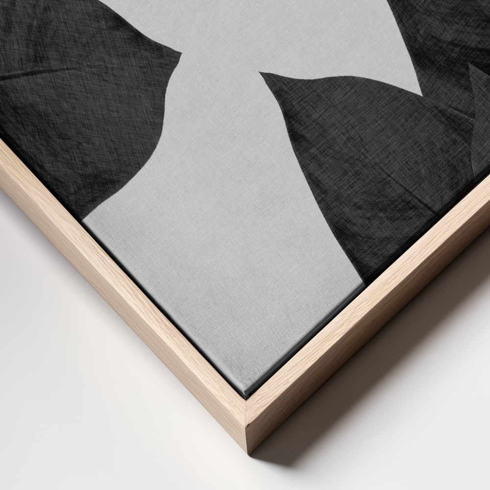 Canvas print - Banana Leaf Black & White I frame close up