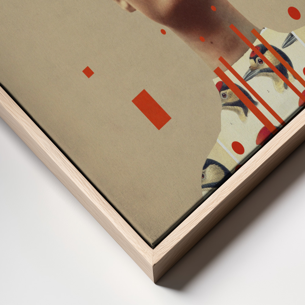 Canvas print - Bird Flight In Autumn frame close up