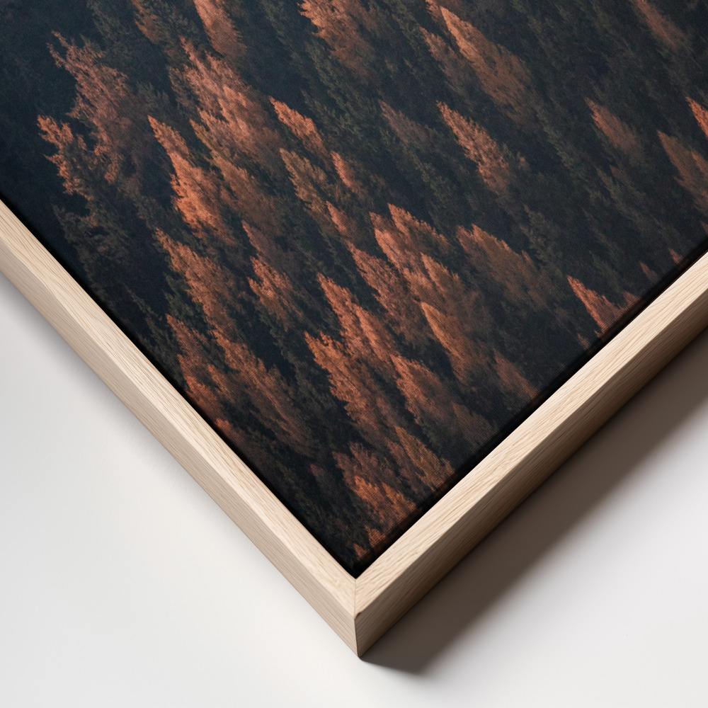 Leinwandbild - Autumn Woods 2 frame close up