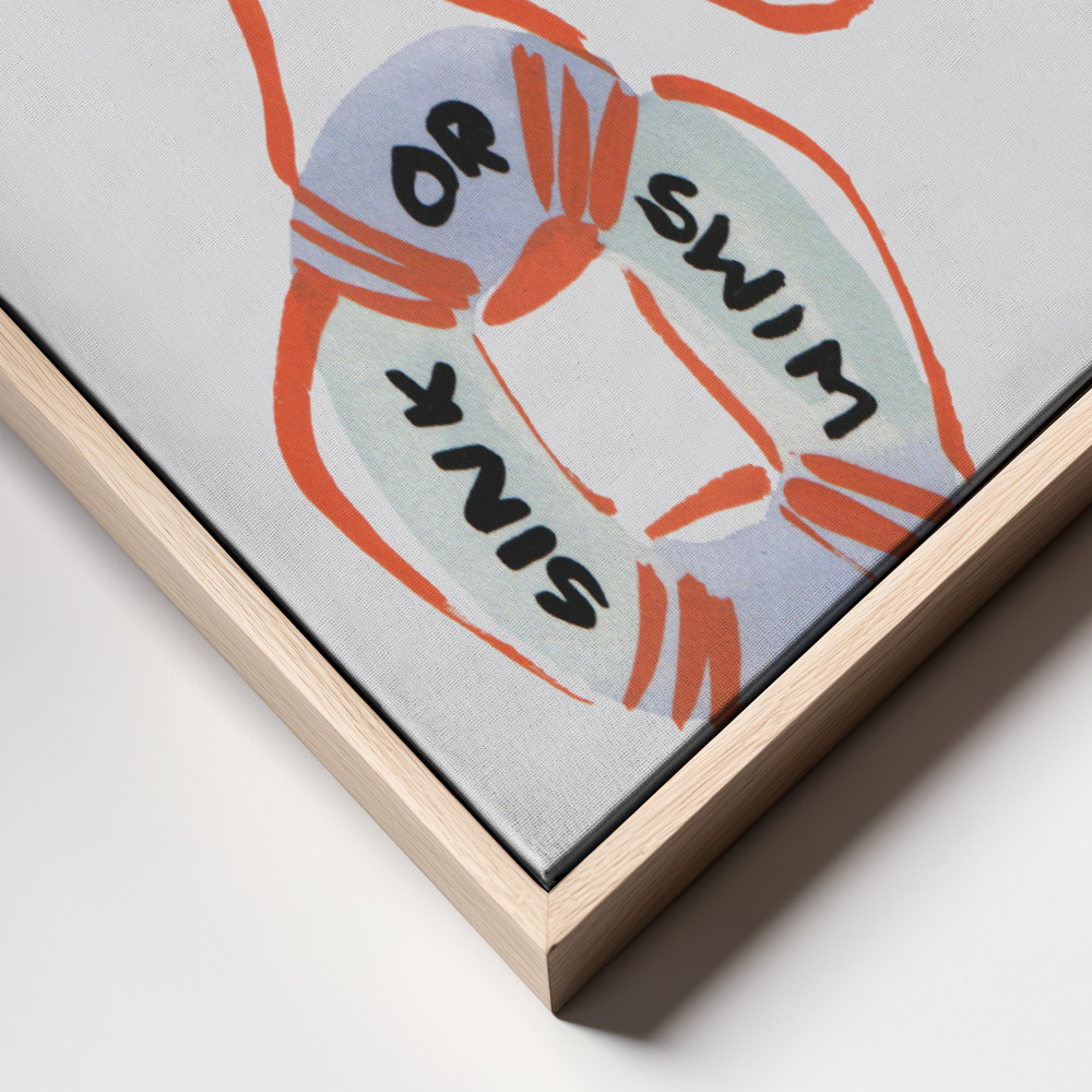 Canvas print - Swim or Sink frame close up