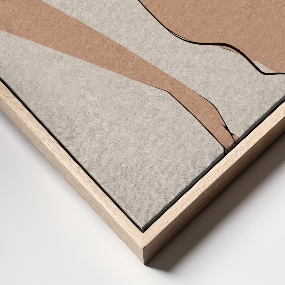 Lærred - Leaning Nude frame close up