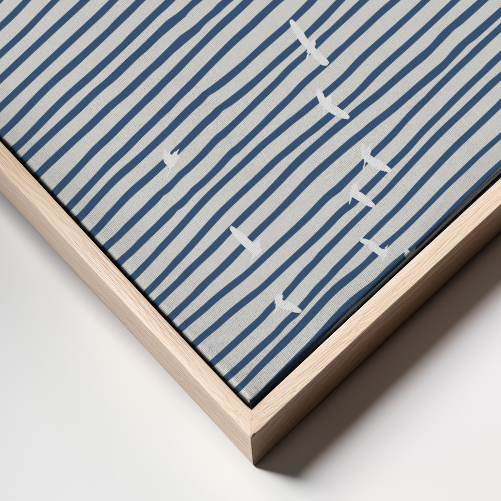 Canvas schilderi - Three White Sails frame close up - natuurlijk frame