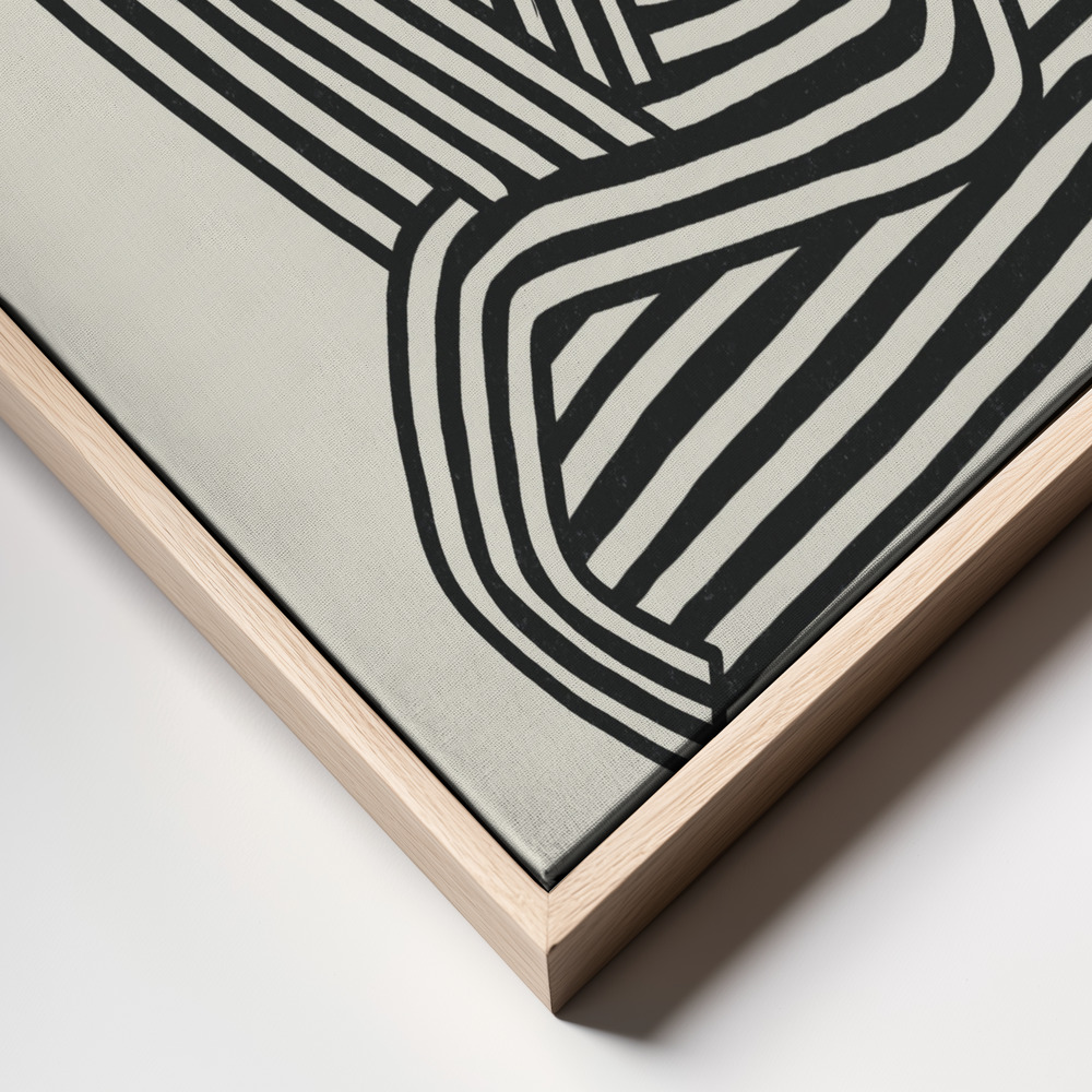 Canvas print - Stripe Woman Portrait frame close up