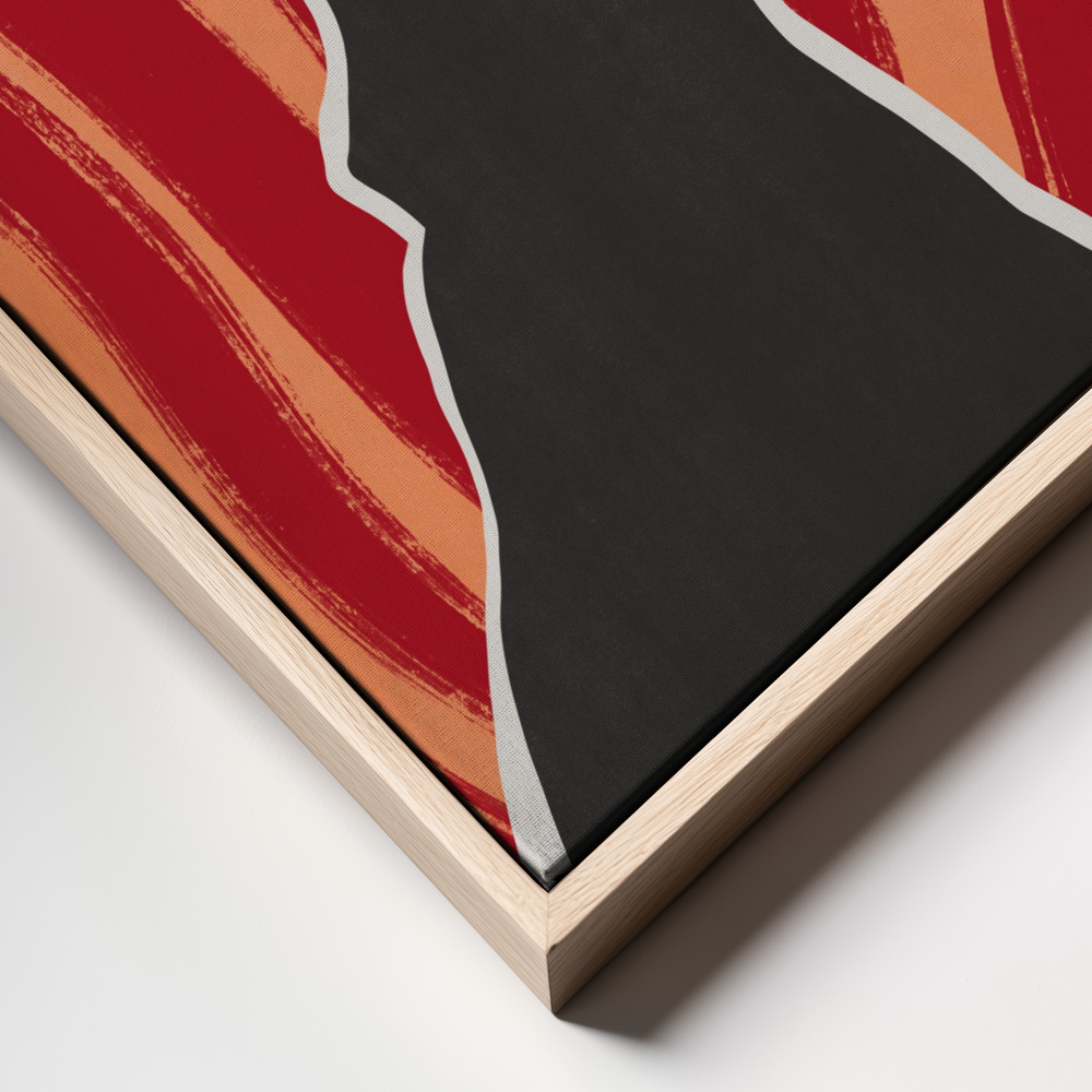 Canvas print - Anonymous Portrait In Heat frame close up