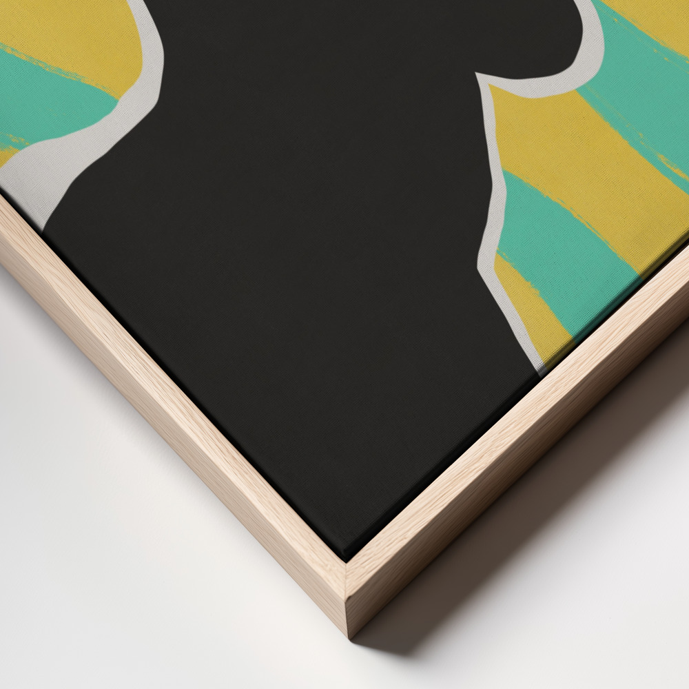 Canvas print - Anonymous Portrait In Summer frame close up