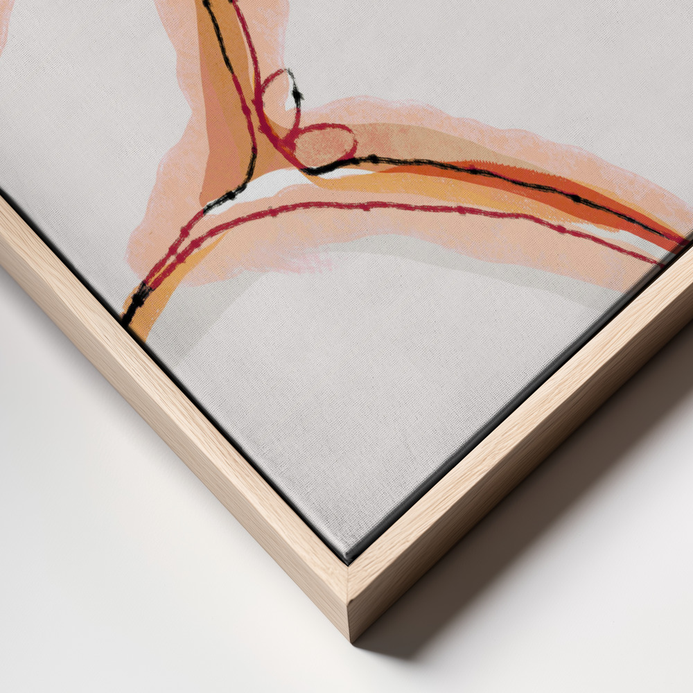 Toile - Sensuality (Orange Version) cadre en gros plan - cadre naturel