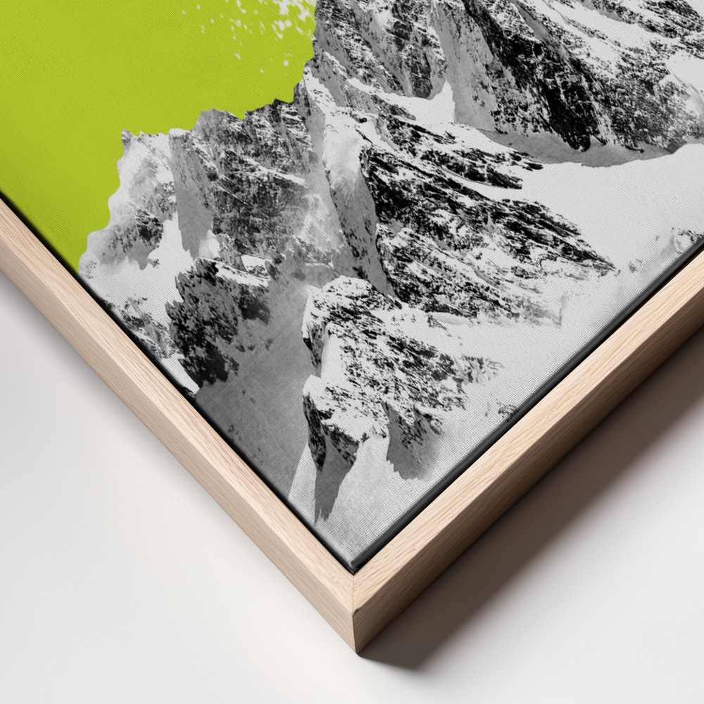 Canvas taulu - Powder Days kehys lähikuva - luonnollinen kehys
