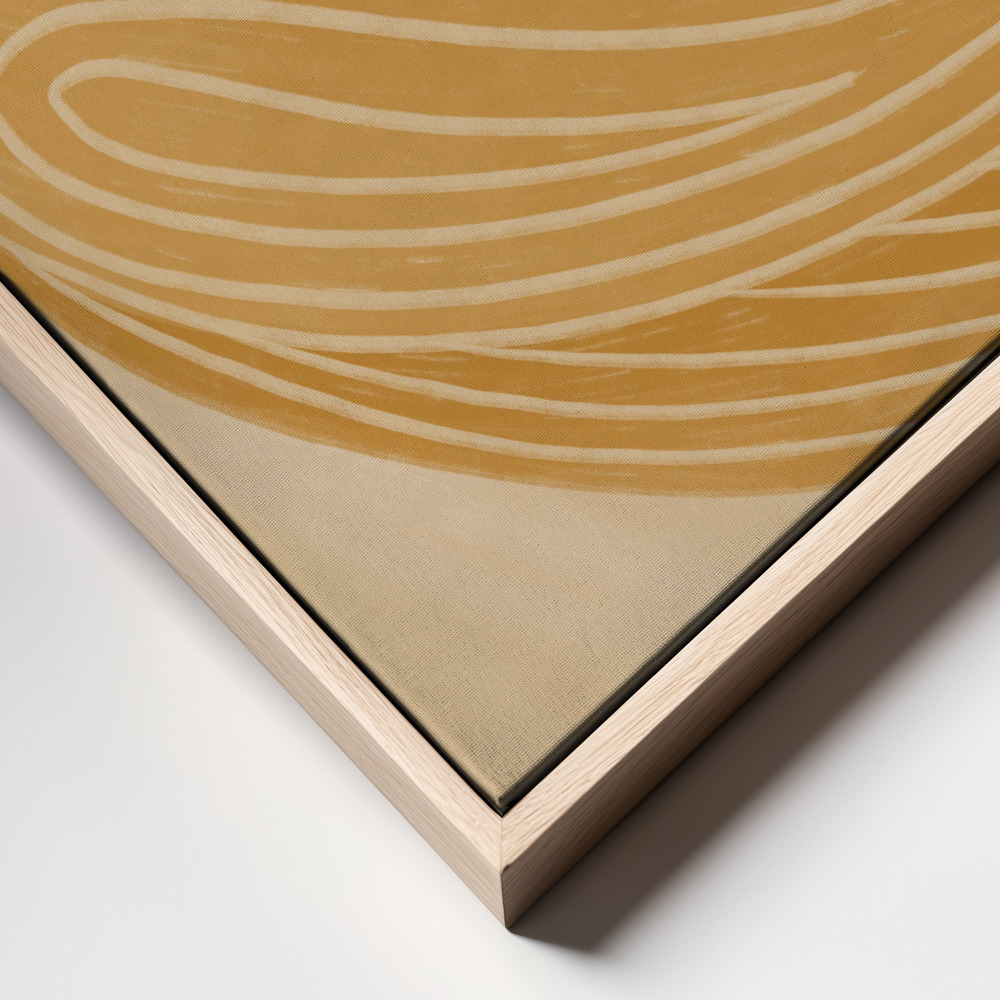 Canvas print - The Woman With the Yellow Stripes frame close up