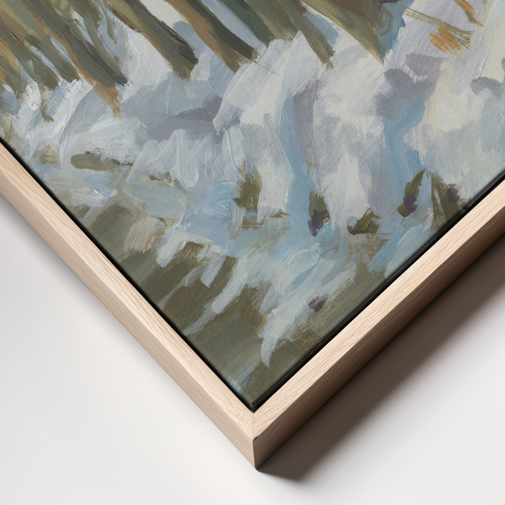 Lienzo - Winter Trees primer plano del marco - marco natural