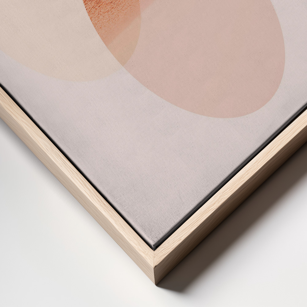 Canvas print - Lunar Blush II frame close up - natural frame